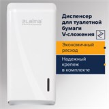 Диспенсер для туалетной бумаги листовой LAIMA PROFESSIONAL ORIGINAL (Система T3), белый, ABS-пластик, 605770 605770