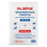 Пакеты фасовочные 25х40 см, КОМПЛЕКТ 500 шт., ПНД, 10 мкм, ПРОЧНЫЕ, евроупаковка, LAIMA, 605956 605956