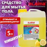 Средство для мытья пола и стен 5 кг LAIMA PROFESSIONAL концентрированное, Антибактериальный эффект. Лимон, 607966 607966