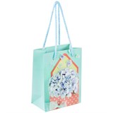 Пакет подарочный (1 штука) 11x6x15 см, ЗОЛОТАЯ СКАЗКА "Summer Flowers", глиттер, голубой, 608246 608246