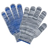 Перчатки хлопчатобумажные плотные, КОМПЛЕКТ 100 ПАР, 10 класс, 50-52 г, 133 текс, ПВХ-точка LAIMA ЛЮ 608679