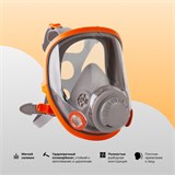 Маска полнолицевая Jeta Safety 5950, силикон, ударопрочный поликарбонат, защитная пленка, без фильтров, размер М, 5950-M 610899