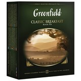 Чай GREENFIELD "Classic Breakfast" черный, 100 пакетиков в конвертах по 2 г, 0582 620215
