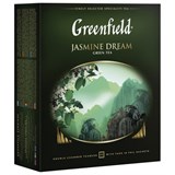 Чай GREENFIELD "Jasmine Dream" зеленый с жасмином, 100 пакетиков в конвертах по 2 г, 0586-09 620391