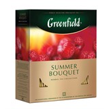 Чай GREENFIELD "Summer Bouquet" фруктовый, 100 пакетиков в конвертах по 2 г, 0878-09 620393