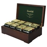 Чай GREENFIELD ассорти 8 вкусов в деревянной шкатулке, НАБОР 96 пакетиков, 0463-10 620745