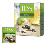 Чай TESS "Lime" зеленый с цедрой цитрусовых, 100 пакетиков в конвертах по 1,5 г, 0920-09 621035