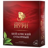 Чай ПРИНЦЕССА НУРИ "Цейлонский отборный" черный цейлонский, 100 пакетиков по 2 г, 0327-18 621975
