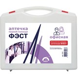 Аптечка первой помощи офисная ФЭСТ, до 30 человек, футляр полистирол, № 5.1 630052
