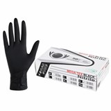 Перчатки нитриловые сверхпрочные с текстурой SFM MEGA TEX BLACK 25 пар (50 штук), размер M (средний) 631401 Перчатки нитриловые сверхпрочные с текстурой SFM MEGA TEX BLACK 25 пар (50 штук), размер M (средний) 631401
