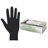 Перчатки нитриловые смотровые SFM Supersoft N136, 100 пар (200 шт.), размер M (средний), черные 631515
