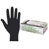 Перчатки нитриловые смотровые SFM Supersoft N136, 100 пар (200 шт.), размер L (большой), черные 631516