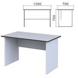 Стол письменный "Монолит", 1200х700х750 мм, цвет серый, СМ1.11 640088