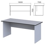 Стол письменный "Монолит", 1600х700х750 мм, цвет серый, СМ3.11 640094