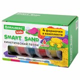 Песок для лепки кинетический BRAUBERG KIDS, 6 цветов, 720 г, 4 формочки, 665090 665090