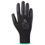 Перчатки нейлоновые JETA SAFETY, полиуретановое покрытие, КОМПЛЕКТ 12 пар, размер 9 (L), черные, JP011b, JP011b-L 700617