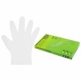 Перчатки одноразовые эластомер TPE, КОМПЛЕКТ 50 пар (100 шт.), L (большие), прозрачные, ELEGREEN, ГППVTЭлП-L 701120