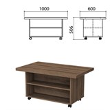 Стол журнальный "Приоритет", 1000х600х506 мм, лагос (КОМПЛЕКТ) 980356