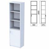 Шкаф полузакрытый "Арго", 560х370х2000 мм, серый (КОМПЛЕКТ) 981572