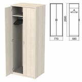 Шкаф для одежды "Арго", 770х580х2000 мм, ясень шимо (КОМПЛЕКТ) 981588