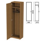 Шкаф для одежды "Арго", 560х370х2000 мм, орех (КОМПЛЕКТ) 981591