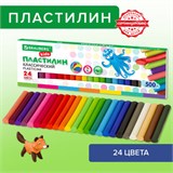 Пластилин классический BRAUBERG KIDS, 24 цвета, 500 г, ВЫСШЕЕ КАЧЕСТВО, 105874 105874