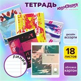 Тетрадь 18 л. ЮНЛАНДИЯ линия, обложка картон, STREET STYLE, 107303 107303