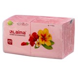 Салфетки бумажные, 250 штук, 24х24 см, LAIMA, красные (пастельный цвет), 100% целлюлоза, 111950 111950