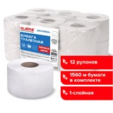 Бумага туалетная Первая Цена LAIMA UNIVERSAL (Система T2) 1-слойная 12 рулонов по 130 метров, серая, 112501 112501