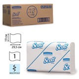 Полотенца бумажные 110 шт., KIMBERLY-CLARK Scott, комплект 16 шт., Slimfold, белые, 29,5х19 см, М-fold, диспенсер 601535, 5856 126121