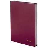 Книга учета 96 л., клетка, твердая, бумвинил, блок офсет, А4 200х290 мм, BRAUBERG, бордовая, 130224 130224