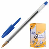 Ручка шариковая BIC Cristal, СИНЯЯ, корпус прозрачный, узел 1 мм, линия письма 0,32 мм, 847898 140053