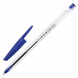 Ручка шариковая масляная STAFF EVERYDAY OBP-226, СИНЯЯ, корпус прозрачный, игольчатый узел 0,7 мм, линия письма 0,35 мм, 141705 141705