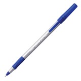 Ручка шариковая с грипом BIC Round Stic Exact, СИНЯЯ, корпус серый, узел 0,7 мм, линия письма 0,28 мм, 918543 141767