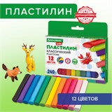 Пластилин классический BRAUBERG KIDS, 12 цветов, 240 г, ВЫСШЕЕ КАЧЕСТВО, 105873 105873