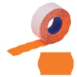 Этикет-лента МETO 26*12мм BRAUBERG, КОМПЛЕКТ 5 рул. по 800 шт., волна, оранж 123578