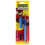 Ручка перьевая CENTROPEN "Student", корпус ассорти, иридиевое перо, 2 сменных картриджа, блистер, 2156, 1 2156 0101 143685