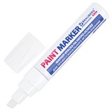 Маркер-краска лаковый (paint marker) 8 мм, БЕЛЫЙ, НИТРО-ОСНОВА, алюминиевый корпус, BRAUBERG PROFESSIONAL PLUS JUMBO, 151454 151454