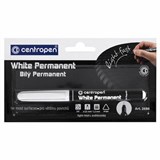 Маркер перманентный БЕЛЫЙ CENTROPEN, круглый наконечник, 1,2 мм, блистер, 2686, 5 2686 6000 152037