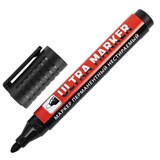 Маркер перманентный ULTRA MARKER, ЧЕРНЫЙ, 3,5 мм, с клипом, BRAUBERG, 152204 152204