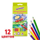 Карандаши цветные ЮНЛАНДИЯ "В ГОСТЯХ У БУКАШЕК", 12 цветов, шестигранные, грифель 3 мм, натуральное дерево, 181378 181378