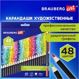 Карандаши художественные цветные BRAUBERG ART CLASSIC, 48 цветов, МЯГКИЙ грифель 3,3 мм, 181539 181539