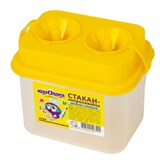 Стакан-непроливайка ЮНЛАНДИЯ, двойной, с крышками, 191314 191314