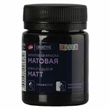 Краска акриловая матовая "Декола", банка 50 мл, черная, 14328810 192583
