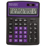 Калькулятор настольный BRAUBERG EXTRA COLOR-12-BKPR (206x155 мм),12 разрядов, двойное питание, ЧЕРНО 250480 Калькулятор настольный BRAUBERG EXTRA COLOR-12-BKPR (206x155 мм),12 разрядов, двойное питание, ЧЕРНО 250480