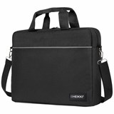 Сумка портфель HEIKKI MAXIMUM (ХЕЙКИ) с отделением для ноутбука 17,3", черная с серой вставкой, 34х44х6 см, 272590 272590