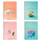 Тетрадь А4, 80 л., BRAUBERG, гребень, клетка, обложка картон, "Dream", 404049 404049