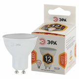 Лампа светодиодная ЭРА STD, 12 (110) Вт, цоколь GU10, софит, теплый белый свет, 35000 ч., LED MR16-12W-827-GU10, Б0040889 457688