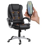 Кресло офисное BRABIX "Comfort MS-003", 6 массажных модулей, экокожа, черное, 532521 532521