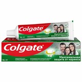 Зубная паста 100 мл COLGATE "Двойная мята", защита от кариеса, с фторидом и кальцием, 7891024149027 609059